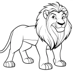 coloriage Roi Lion à imprimer gratuitement