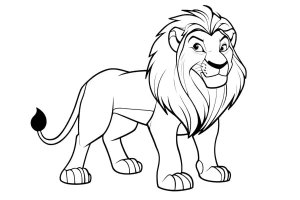 coloriage Roi Lion à imprimer gratuitement