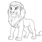 coloriage Roi Lion pour primaire
