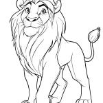 imprimer coloriage Roi Lion
