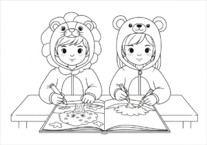 coloriage BFF update pour enfants à télécharger