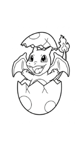 image pour coloriage Dracaufeu update enfant
