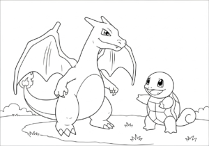 coloriage Dracaufeu update à imprimer pour enfant de 3 ans
