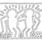 coloriage Keith Haring a colorier en ligne gratuitement