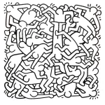 coloriage Keith Haring gratuit à imprimer