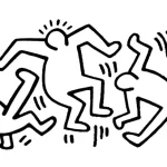 coloriage Keith Haring pour enfant de 7 ans