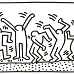 coloriage Keith Haring à imprimer pour enfant de 6 ans