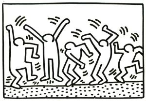coloriage Keith Haring à imprimer pour enfant de 6 ans