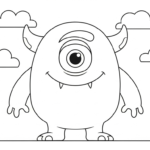 coloriage Monstre update à imprimer gratuit