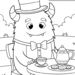coloriage Monstre update pour enfant a imprimer gratuit
