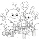 coloriage Monstre update à imprimer pour enfant de 6 ans