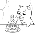 coloriage Monstre update à imprimer gratuit