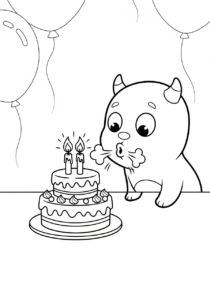 coloriage Monstre update à imprimer gratuit