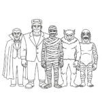 coloriage Monstre update à imprimer