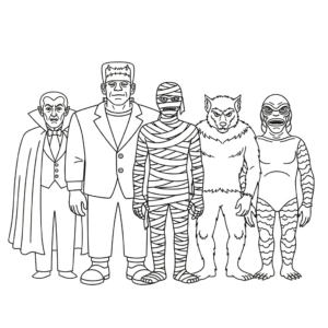 coloriage Monstre update à imprimer