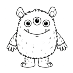 coloriage Monstre update pour enfant à imprimer