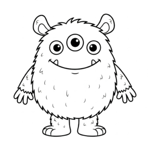coloriage Monstre update pour enfant à imprimer