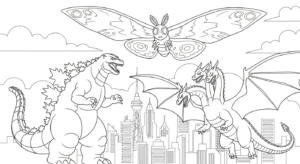coloriage Monstre update à imprimer gratuitement pdf