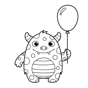 coloriage Monstre update à imprimer