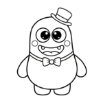 coloriage Monstre update et découpage à imprimer