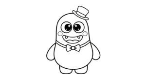 coloriage Monstre update et découpage à imprimer