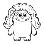 coloriage Monstre update à imprimer kawaii