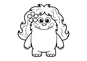 coloriage Monstre update à imprimer kawaii