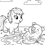 coloriage Poney updated pour enfant de 5 ans