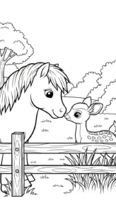 coloriage Poney updated à imprimer pdf gratuit
