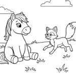 coloriage Poney updated à imprimer pour enfant de 3 ans