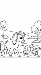 coloriage Poney updated et dessins