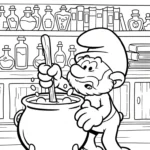 coloriage Schtroumpf updated à imprimer pour enfant de 4 ans