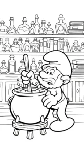 coloriage Schtroumpf updated à imprimer pour enfant de 4 ans