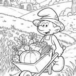 coloriage Schtroumpf updated educatif pour enfant