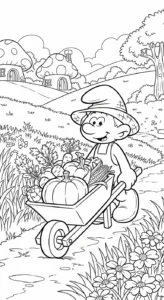 coloriage Schtroumpf updated educatif pour enfant