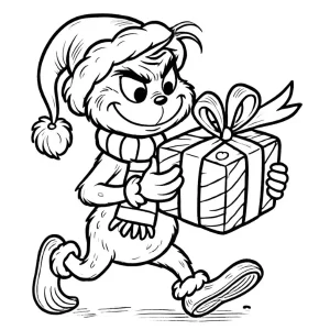 coloriage grinch et decoupage a imprimer gratuit