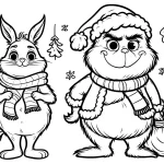 coloriage grinch à imprimer pour enfant de 4 ans