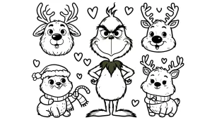 coloriage grinch a imprimer pour enfant de 4 ans