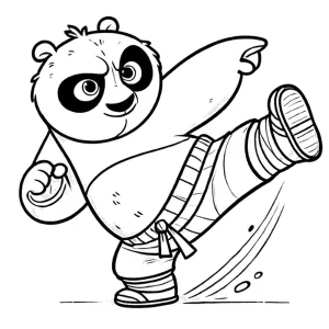 coloriage kung fu panda de pour enfants
