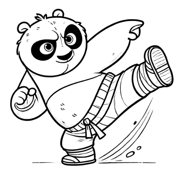 Tranh tô màu Kung Fu Panda
