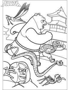 coloriage kung fu panda à imprimer pour enfant de 2 ans