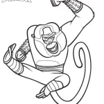 coloriage kung fu panda pour enfants à imprimer