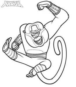 coloriage kung fu panda pour enfants à imprimer
