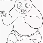 coloriage kung fu panda à imprimer pour enfant de 9 ans