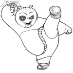 coloriage kung fu panda et dessin a imprimer
