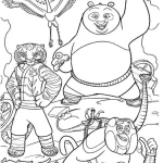 coloriage kung fu panda à imprimer pour enfant de 4 ans