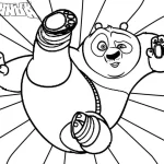 coloriage kung fu panda à imprimer pour enfants