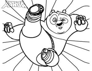 coloriage kung fu panda à imprimer pour enfants
