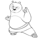coloriage kung fu panda pour enfant de 8 ans