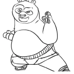 coloriage kung fu panda a imprimer